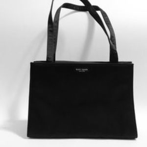 Kate Spade Black Classic Shiny Nylon Tote